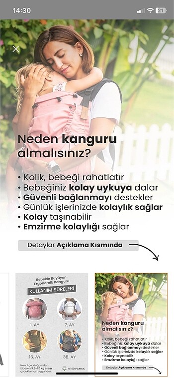 Baby Boroosh Kanguru - Görsel 6