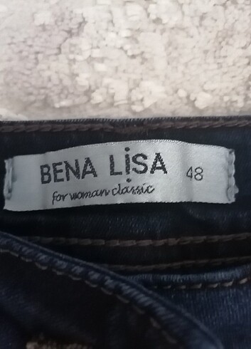48 Beden mavi Renk Bena Lisa marka kot pantolon