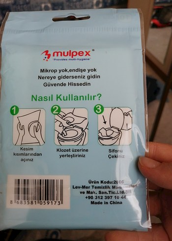 Mulpex Tek Kullanımlık Klozet Kapak Örtüsü 10'lu - Görsel 2