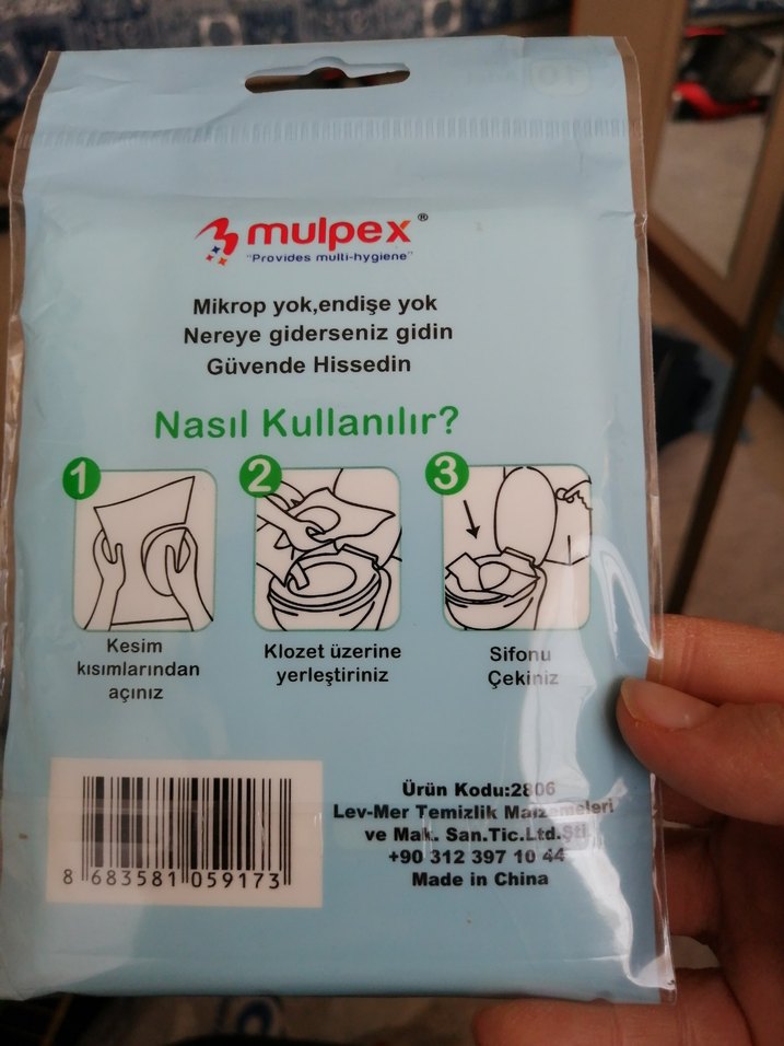 Mulpex Tek Kullanımlık Klozet Kapak Örtüsü 10'lu - Görsel 2