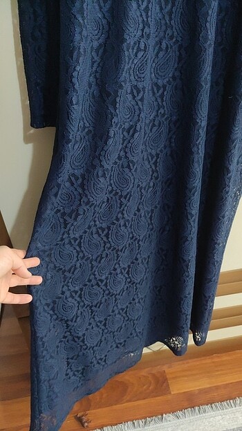 50 Beden Lacivert Güpür Anne Elbisesi Annene bir şıklık kat????????