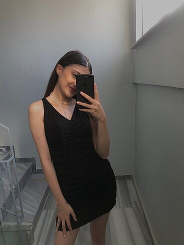 Koton Zara siyah mini elbise