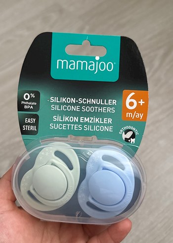 Mamajoo 6+ Ay Silikon Emzik Seti Turkuaz Gri - Görsel 4