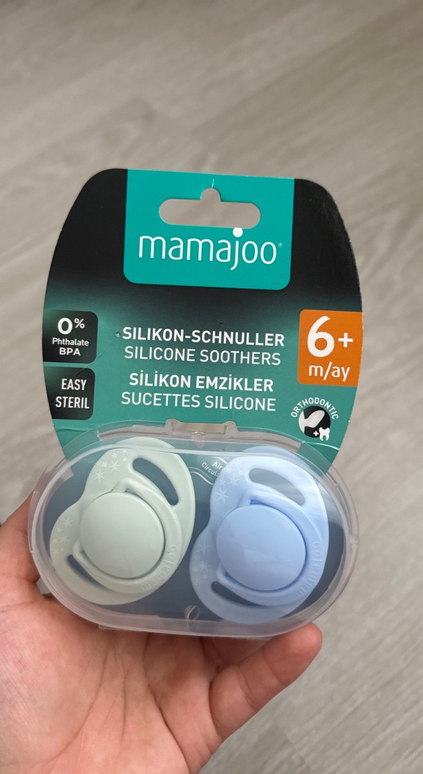 Mamajoo 6+ Ay Silikon Emzik Seti Turkuaz Gri - Görsel 4