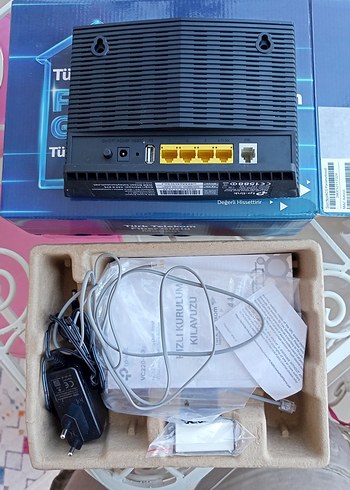 ,tp link ac 1200 modeli    Türk Telekom Fiber Güçlü Modem Siyah - Görsel 2