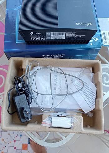 ,tp link ac 1200 modeli    Türk Telekom Fiber Güçlü Modem Siyah - Görsel 5