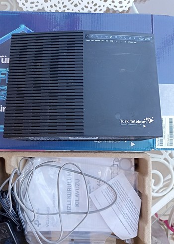 ,tp link ac 1200 modeli    Türk Telekom Fiber Güçlü Modem Siyah - Görsel 3