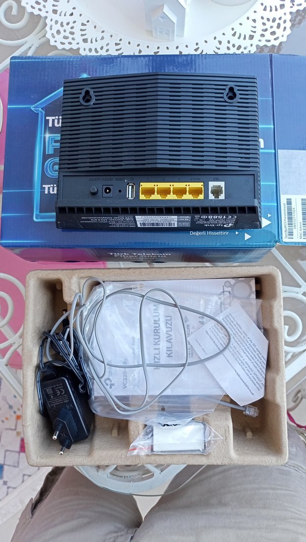 ,tp link ac 1200 modeli    Türk Telekom Fiber Güçlü Modem Siyah - Görsel 2