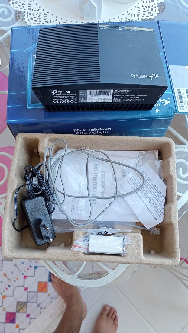 ,tp link ac 1200 modeli    Türk Telekom Fiber Güçlü Modem Siyah - Görsel 5