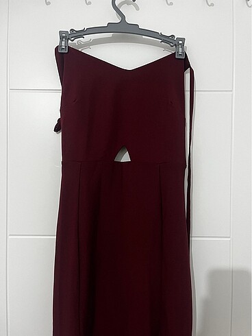 s Beden BORDO RENK ELBİSE