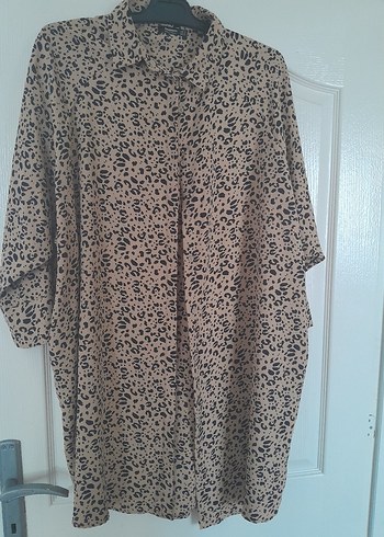 Leopar Desenli Düğmeli Hamile Bluzu - Görsel 3
