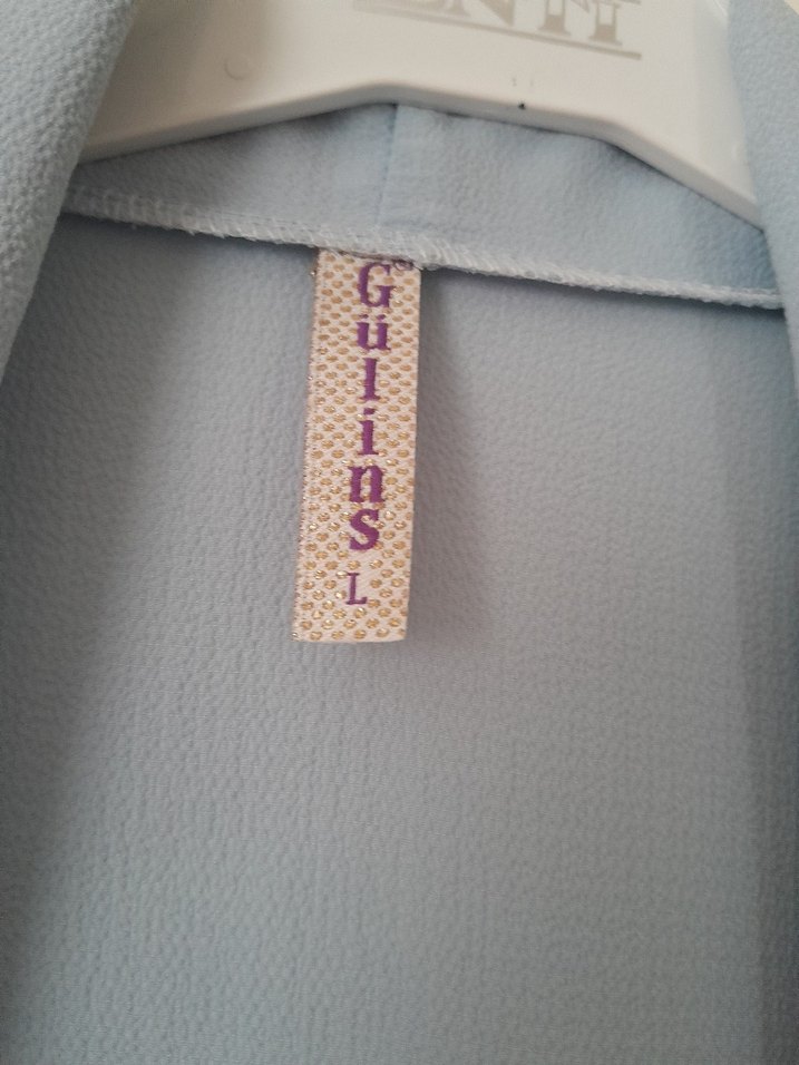 Bebe mavisi Uzun Kesim Kadın Yelek - Görsel 4