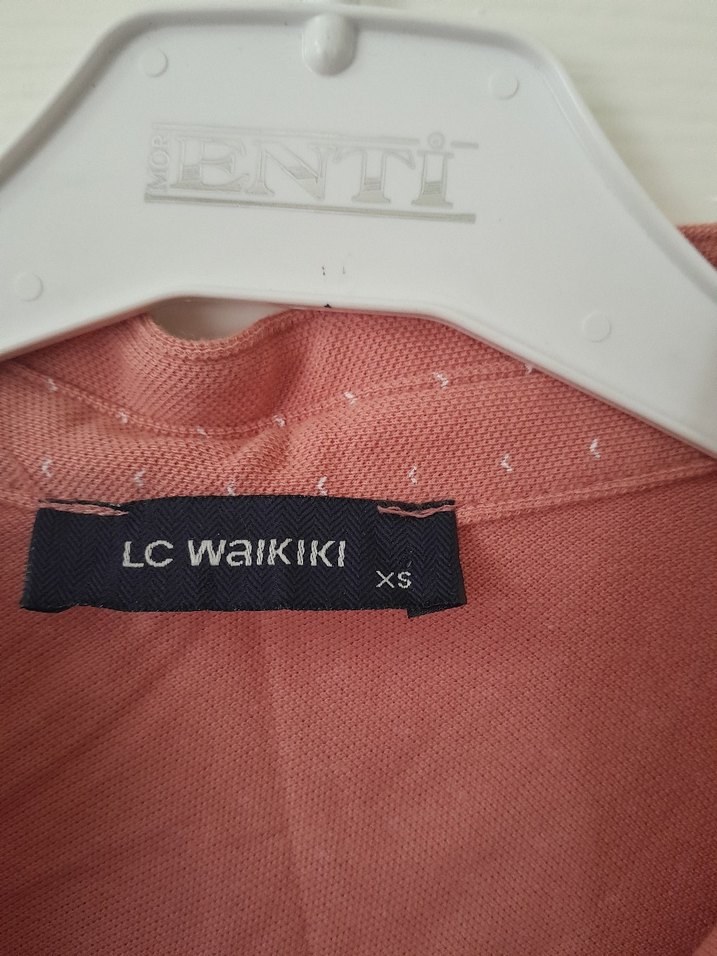 Erkek Pembe Keten Polo Tişört - Görsel 2