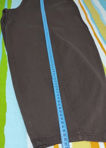 Kadın Kahverengi Keten Salaş Pantolon, Touche marka - Görsel 9