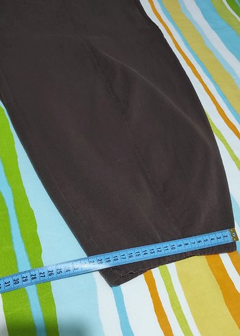 Kadın Kahverengi Keten Salaş Pantolon, Touche marka - Görsel 8