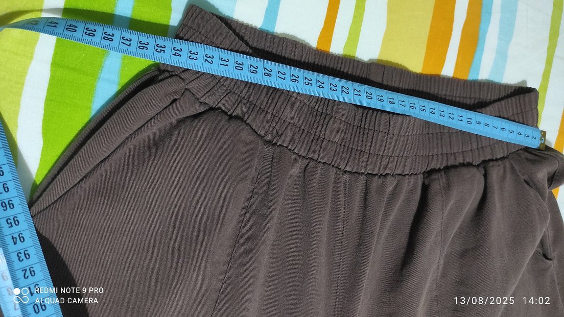 Kadın Kahverengi Keten Salaş Pantolon, Touche marka - Görsel 3