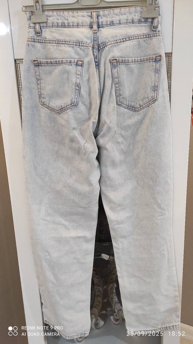 Gri Kadın Denim Jean - Görsel 2