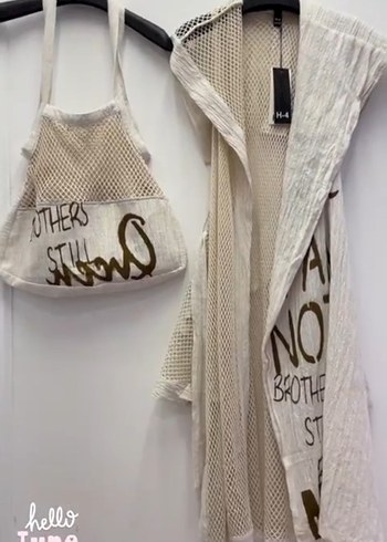 H 4 marka tasarım yelek ve çanta - Görsel 6