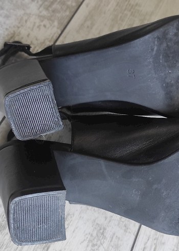 Siyah Tokalı Kadın Topuklu Ayakkabı - Görsel 6