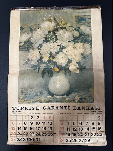 Türkiye Garanti Bankası Takvimi