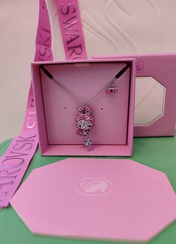 Swarovski Pembe Tsbbit Kolye