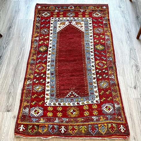 Antika Konya Yöresi Tiftik El Dokuma Halı / Kilim