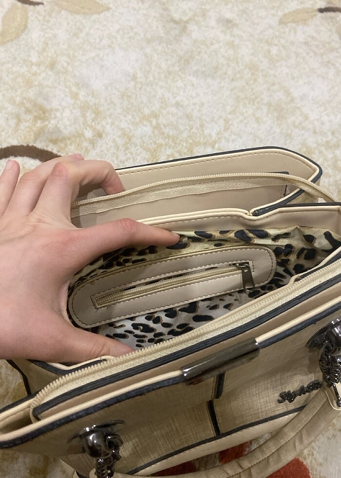 Krem çanta - Görsel 4