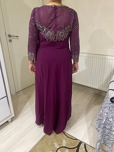 Mor taşlı abiye - Görsel 2
