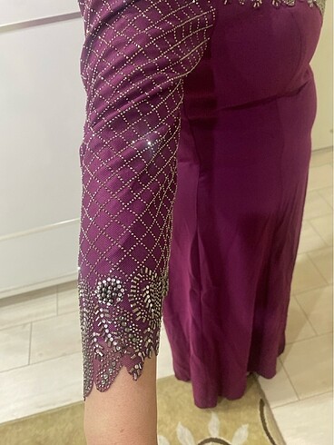Mor taşlı abiye - Görsel 4