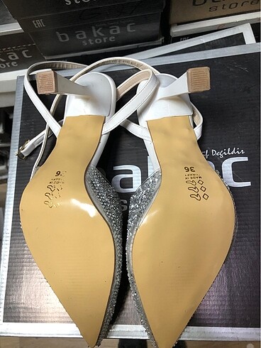 36 Beden Gri Stiletto Ayakkabı-067