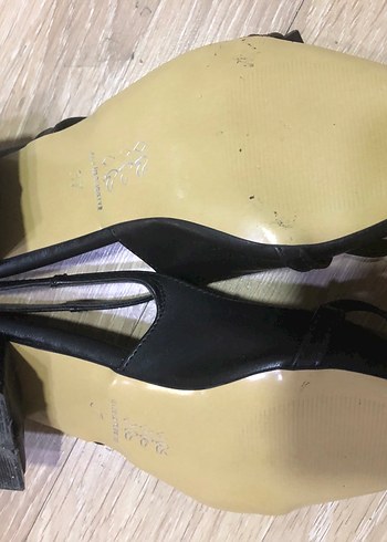 Diğer Siyah Deri Stiletto Tokalı Kadın Ayakkabı-029