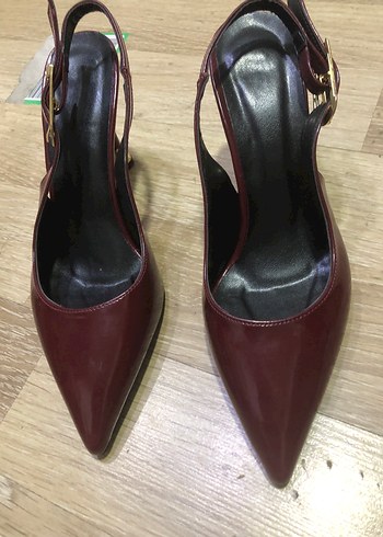 Bordo Rugan Tokalı Stiletto-038