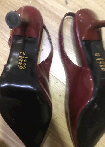 39 Beden Bordo Rugan Tokalı Stiletto-038