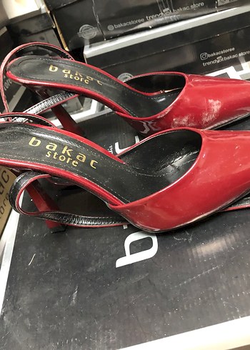 Diğer Bordo Stiletto Topuklu Kadın Ayakkabı-113