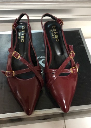 Bordo Kadın Stiletto Topuklu Ayakkabı-124