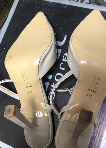 Diğer Bej Stiletto Topuklu Ayakkabı-120