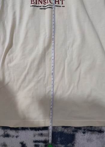 Baskılı Beyaz Kısa Kollu Hamile Tişörtü - Görsel 4