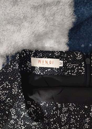 Siyah Bağlama Desenli Mini Etek - Görsel 2