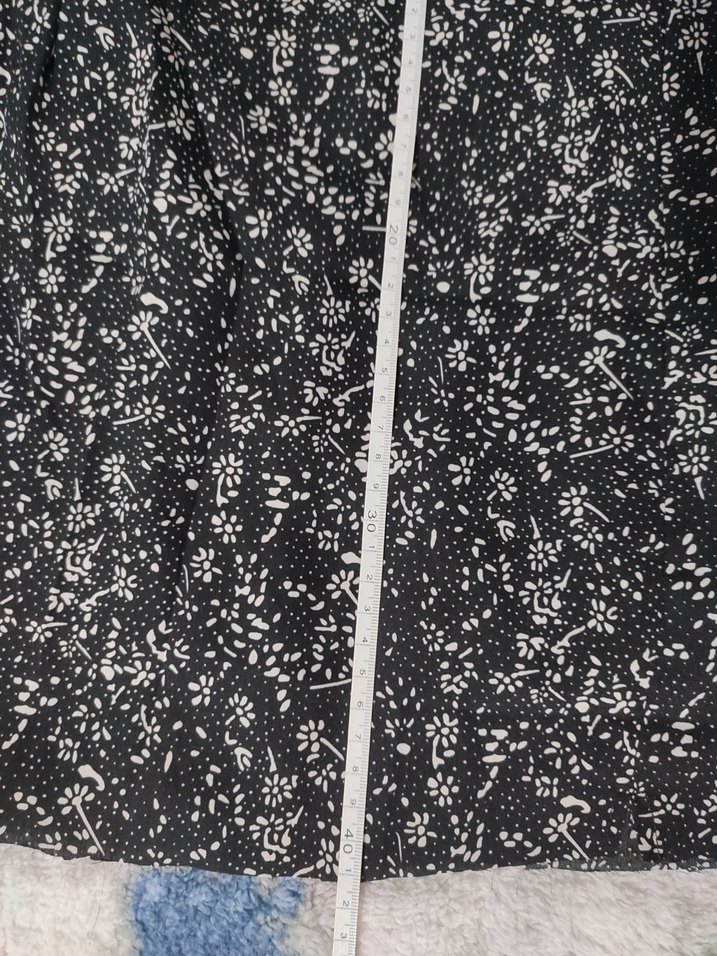 Siyah Bağlama Desenli Mini Etek - Görsel 5