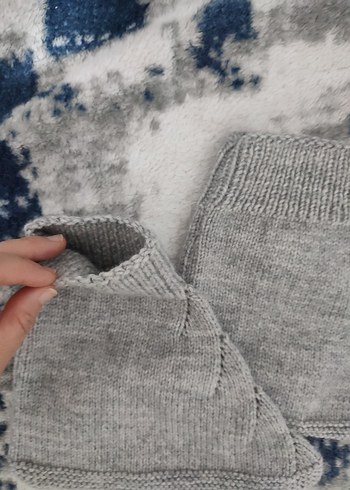 Gri Örgü Patik - Görsel 2