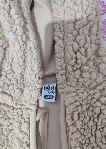 Kahverengi Peluş Bebek Tulumu Kapüşonlu - Görsel 5