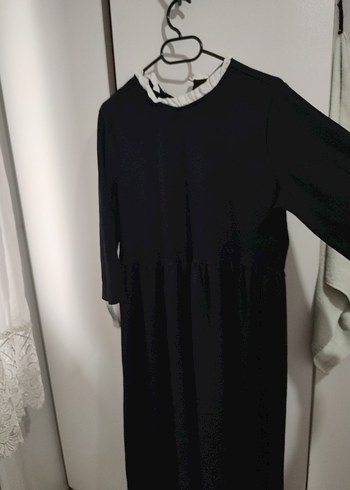 Uzun Siyah Kadın Elbise - Görsel 8