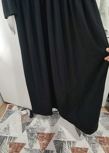 Uzun Siyah Kadın Elbise - Görsel 7