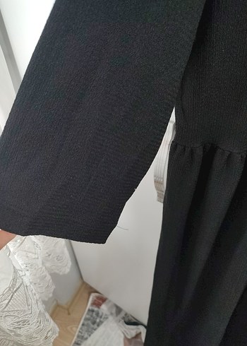 Uzun Siyah Kadın Elbise - Görsel 4