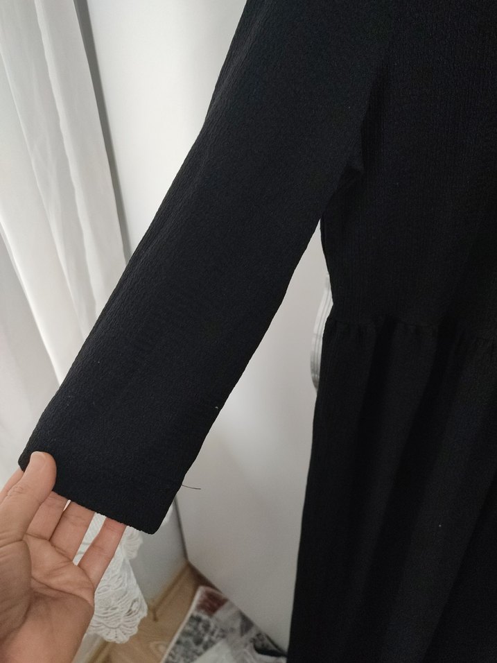 Uzun Siyah Kadın Elbise - Görsel 3