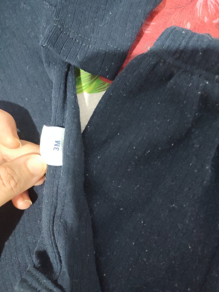 Lacivert Bebek Takımı Uzun Kollu Pamuklu 0-3m - Görsel 2