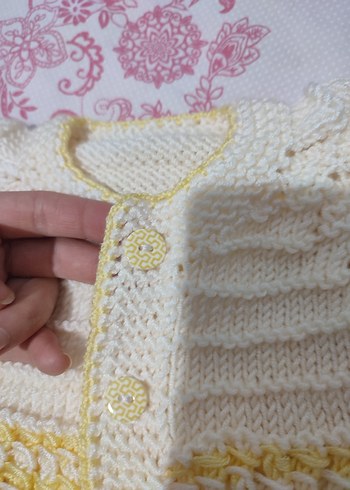 Kız Çocuk Örgü Kolsuz Hırka - Görsel 2