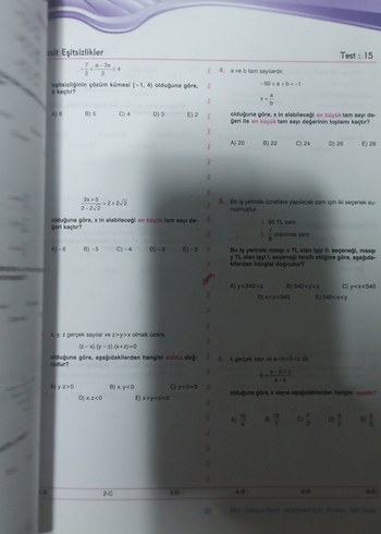 BRY Gelişim Serisi İleri Düzey Matematik Soru Bankası - Görsel 4