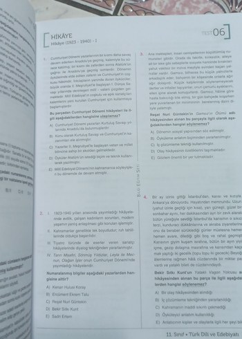 11. Sınıf Tekrar Kitabı - Tüm Dersler - Görsel 7