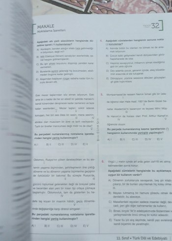 11. Sınıf Tekrar Kitabı - Tüm Dersler - Görsel 5